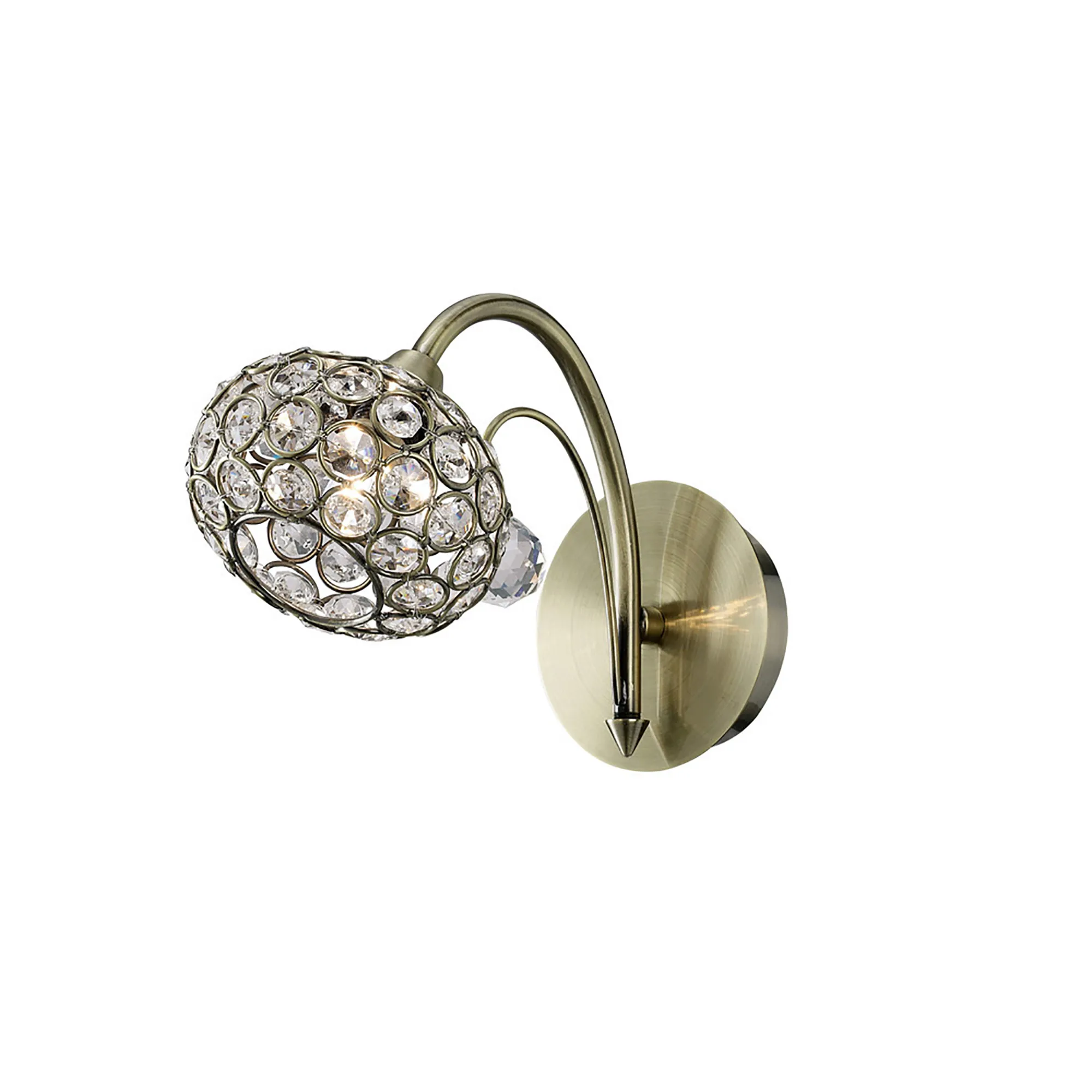 Cara Crystal Wall Lights Diyas Armed Wall Lights